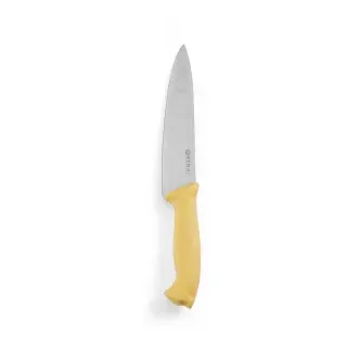 HENDI Profi Küchenmesser Kochmesser, PP Griff gelb, Schlichtes Küchenmesser mit einer Edelstahlklinge, 1 Messer, Klingenlänge: 18 cm