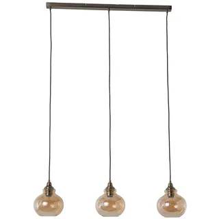 Lindby Pendelleuchte Tymoni (Retro, Vintage Antik) in Creme aus Glas (3 flammig E27) - Deckenlampe Esstischlampe Hängelampe Hängeleuchte Wohnzimmerleuchte