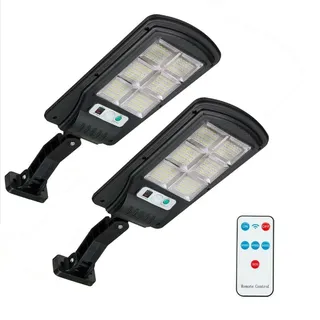 Paar Leuchttürme Laterne Straße Verkleidung Strahler Solar Sensor Bewegung 120