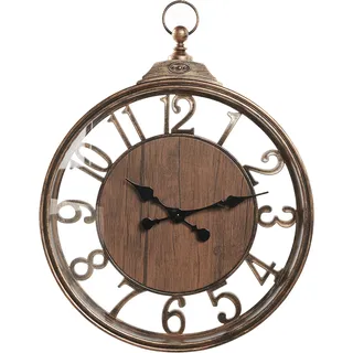 Beliani Wanduhr 52 cm 40x52x5 braun