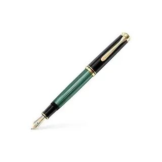 Pelikan Souverän M600 Kolbenfüller schwarz/grün/gold B (breit), 1 St.