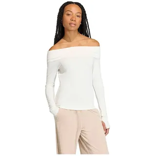 Adidas Originals Off-shoulder Langarm-t-shirt - Cloud White - L