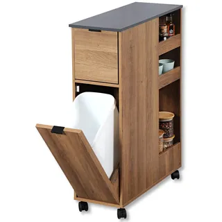 KESPER Eckregal – braun Naturfarben – Holzwerkstoff , Holzoptik – 25x86x60 cm , Holzmöbel, Holzregale, Eckregale Holz