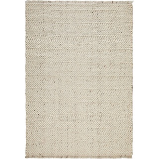 Linea Natura HANDWEBTEPPICH Weiß, Beige - 160x230 cm