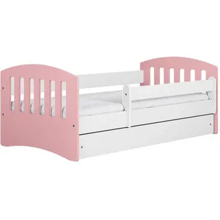 Raumhirsch Furniture Kinderbett Classic mit Schublade ohne Matratze 90/65/144 , Hellrosa , Holzwerkstoff , 80x140 cm , Babymöbel & Kindermöbel, Kinderzimmer & Jugendzimmer, Kinderbetten