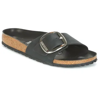 Birkenstock Madrid Big Buckle Nubukleder geölt schmal schwarz 40