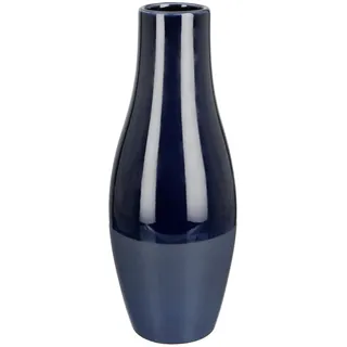 Gilde Vase Sky Keramik blau glänzend matt bauchig 41 cm hoch Dekoration Wohnaccessoire Geschenkidee Inneneinrichtung