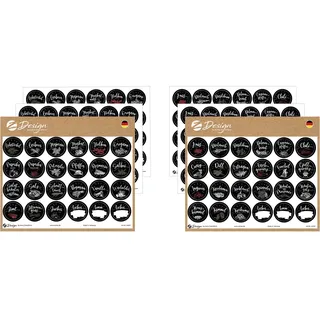 AVERY Zweckform 144 Gewürzaufkleber im Set (runde Gewürzetiketten, Gewürzbeschriftung für Küche, Gewürzgläser, Gewürzdosen, Regale, selbstklebend, beschriftbar, ölabweisend, wasserfest)
