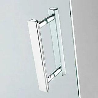 SPRINZ Achat R Plus Maßanfertigung U-Kabine Pendeltür o. Tür mit Seitenteil, Maße bis: 900x900x2000mm, AR11.1CHM, Duschkabine: Beschlagteile: Chrom, Glasart: Kristall hell mit SpriClean und