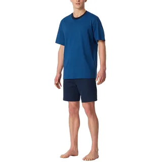 Schiesser Schlafanzug kurz Herren blau