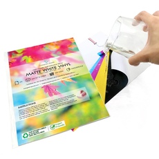 Evergreen Goods Wasserfeste mattweiße Vinyl-Aufkleberbögen | Tintenstrahl- und Laserdruckbar | Selbstklebendes PVC | 50 A4-Blätter | Mehrzwecketiketten, Aufkleber | Großhandlespackung