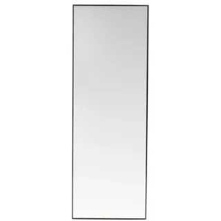 P & B Spiegel , Schwarz , Metall, Glas , rechteckig , 67x193x5 cm , Garderobe, Garderobenspiegel