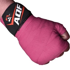 AQF Boxbandagen Für Kampfsport 4 Meter Elastische Boxhandschuhe Innerer Handschuhe Schutz Bandagen Boxen MMA & Cross Fitness Harren & Damen (Rosa)