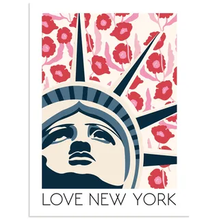 Artland Wandbild "Love New York" Elemente der Architektur 1 Stk. tlg. als Alubild, Leinwandbild, Poster, Wandaufkleber in verschied. Größen, farbe bild(er): rot