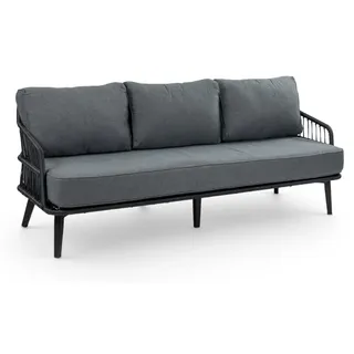 3-Sitzer Lounge-Sofa | Isabel | Schwarz | Rope - Schwarz