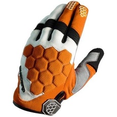 ON BOARD Cross-Handschuhe MX3, Unisex, L, Orange/Weiß/Schwarz