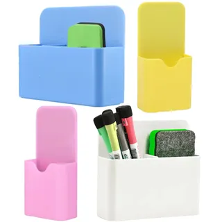 Forreen Magnetischer Marker-Halter, 4 Stück, Whiteboard-Stift, magnetischer Halter, Whiteboard-Marker, Organizer, magnetischer Stifthalter, Organizer für Büro, Kühlschrank, Klassenzimmer, Küche, 2