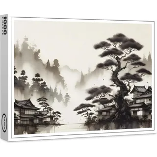raxxa Premium-Puzzle "Japanische Zen-Landschaft", 1000 Teile