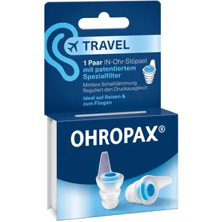 Ohropax Ohrstöpsel Travel SNR 16 dB zum Reisen 1 Paar