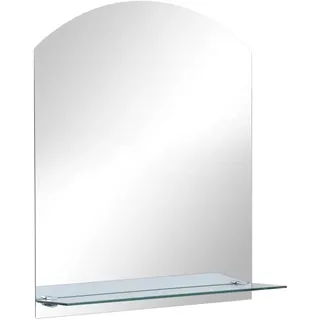 Wandspiegel mit Regal 30×50 cm Hartglas - Silber, Bunt