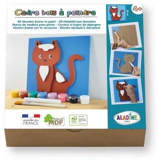 ALADINE - 3D-Holzbild zum Bemalen Katze