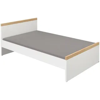 Paidi Bett , Weiß, Eichefarben , Holzwerkstoff , 120x200 cm , Blauer Engel, Goldenes M , Schlafzimmer, Betten, Einzelbetten