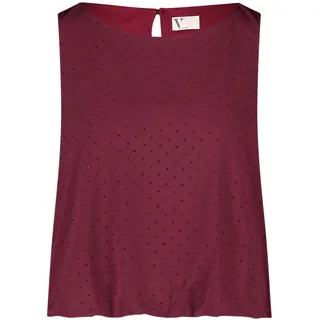 Trägertop VERA MONT "Blusentop im Glitzer-Look", Damen, Gr. 38, rot (deep dahlia), Obermaterial: 95% Polyester PES. 5% Elasthan EL., Tops Trägertop