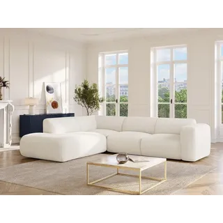 vente-unique Großes Ecksofa mit Chaiselongue und Rückenlehne - POGNI by Maison Céphy