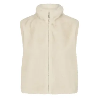 Plüschweste ZERO "Fake Fur-Weste mit hohem Kragen", Damen, Gr. 36, beige (french oak), Westen Plüschweste