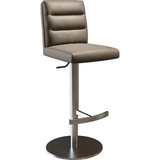 DeLife Barstuhl Pela-Flex Echt-Leder Schlamm Drehfuß höhenverstellbar Edelstahl drehbar Taschenfederkern