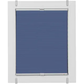 Plissee SUNLINES "Start-up Style Honeycomb", blau (dunkelblau, silberfarben, silberfarben), B:40cm H:125cm, Obermaterial: 100% Polyester, Plissees, Plissee, verspannt mit Simply-Fix Klemmträger, Wabenplissee, nach Maß