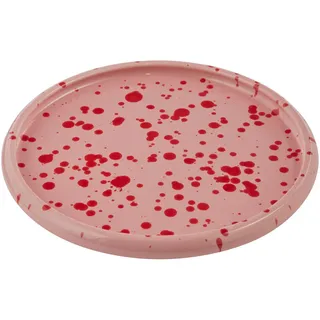 Butlers Frühstücksteller Boogy Splash , Rosa , Keramik , 21x2.3x21 cm , Geschirr, Teller
