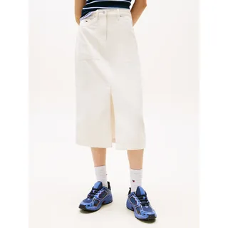 Tommy Jeans Cordrock "TJW CLAIRE UTILITY SKIRT CORD", ancient weiß