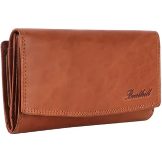 Benthill Damen Geldbörse Groß Echt Leder | Großes Portemonnaie XXL mit RFID Schutz | Vintage Echtleder Damenbörse mit vielen Kartenfächer inkl. Geschenkbox, Farbe:Braun