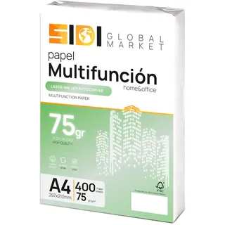 Sidi Global Market A4-Papier, 75 g/m2, Folienset für Schule, Büro oder Privatgebrauch, A4 Kopierer und Mehrzweckpapier, DIN A4, extra weiß – SIDI-Papier