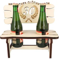 R.C. 000822 30 Geburtstag Holz Bierbank Herzlichen Glückwunsch zum 30 Geburtstag Geschenk Gartenbank Bank Hochzeit Jubiläum