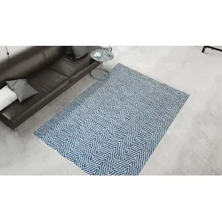 Kayoom Teppich »Aperitif 410« blau, & Fußbodenheizung geeignet,