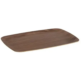 Andrea House Rechteckiges Tablett 46x36x2 Cm - Walnut - One Size