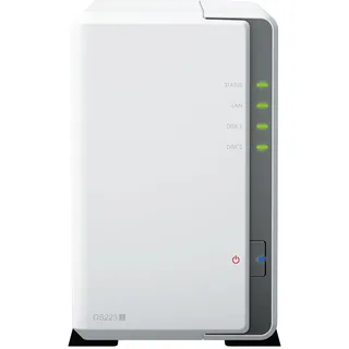 Synology DS223J Leergehäuse Weiß