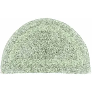 Homescapes Badematte halbrund 50/80 cm, 100% Baumwolle, wendbar , Salbeigrün , Textil , Uni , Freiform , 50x80 cm , Oeko-Tex® Standard 100 , Heimtextilien, Badtextilien, Badematten