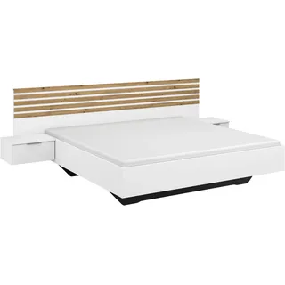 rauch Bettanlage »Doppelbett Futonbett LAMELLA in schwebender Optik« Bett 160x200 oder 180x200 cm, mit eleganter Lamellenabsetzung und 2 Hängenachttische MADE IN GERMANY