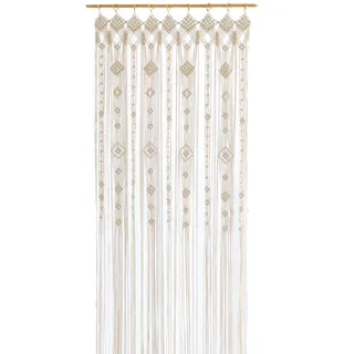 Osunnus Boho Makramee Fenstervorhang Raumteiler Türvorhang 79x35 Zoll Groß Lang Makramee Wandbehang für Wohnzimmer Schlafzimmer Bohemian Home Decor Hochzeit Kulisse Schleierkraut - 1 Panel L