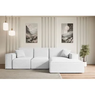 altdecor Ecksofa in L-Form SERRA-L - 266x169x80 cm Weiß - Corner Sofa Bett Eckcouch Couch Wohnlandschaft Cauchsofa - Weiß