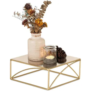 NUPTIO Tortenständer Cupcake Ständer Gold: 21cm Kuchenständer Hochzeitstortenständer Podest Metall Platz Tortenetagere Cake Stand Aufsteller Unterlage Party Wedding Deko Weihnacht Geburtstag