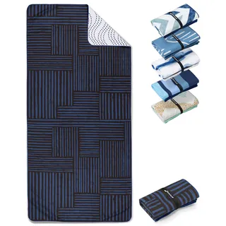 Fit-Flip Strandtuch XXL aus Mikrofaser - leicht und schnelltrocknend - 100% recyceltes Strandhandtuch - kompaktes Handtuch zum Baden - Badetuch (Stairs 200x90cm)