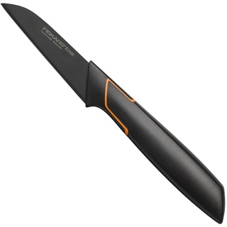 Fiskars Schälmesser, Modernes Design, Gerade Klinge, Gesamtlänge: 20 cm, Qualitätsstahl/Kunststoff, Edge, 1003091, Schwarz