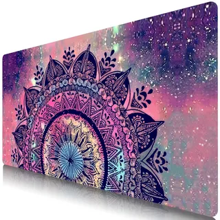 TUOLISG XXL Mauspad 900 x 400 mm Gaming Mousepad -Mandala | Computer-Mauspad, Anti-Rutsch-Gummiboden, Angenehme Oberfläche, Geeignet für Büro, Reisen