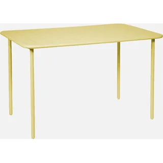 sweeek - Gartentisch aus Stahl für 4 Personen - Gelb - Gelb