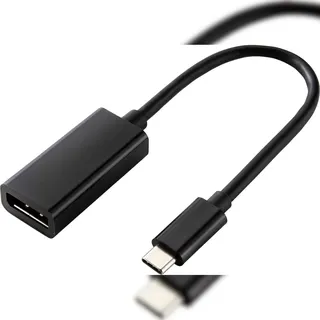 Renkforce USB-C® / DisplayPort Adapterkabel USB-C® Stecker, DisplayPort Buchse 0.14 m Schwarz