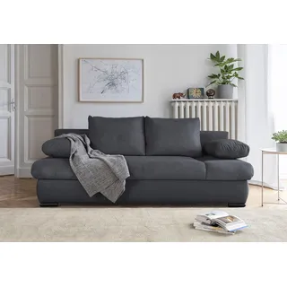 COLLECTION AB Schlafsofa »Chicago«, mit Bettfunktion und Bettkasten, im Cord-Samt Mix, grau